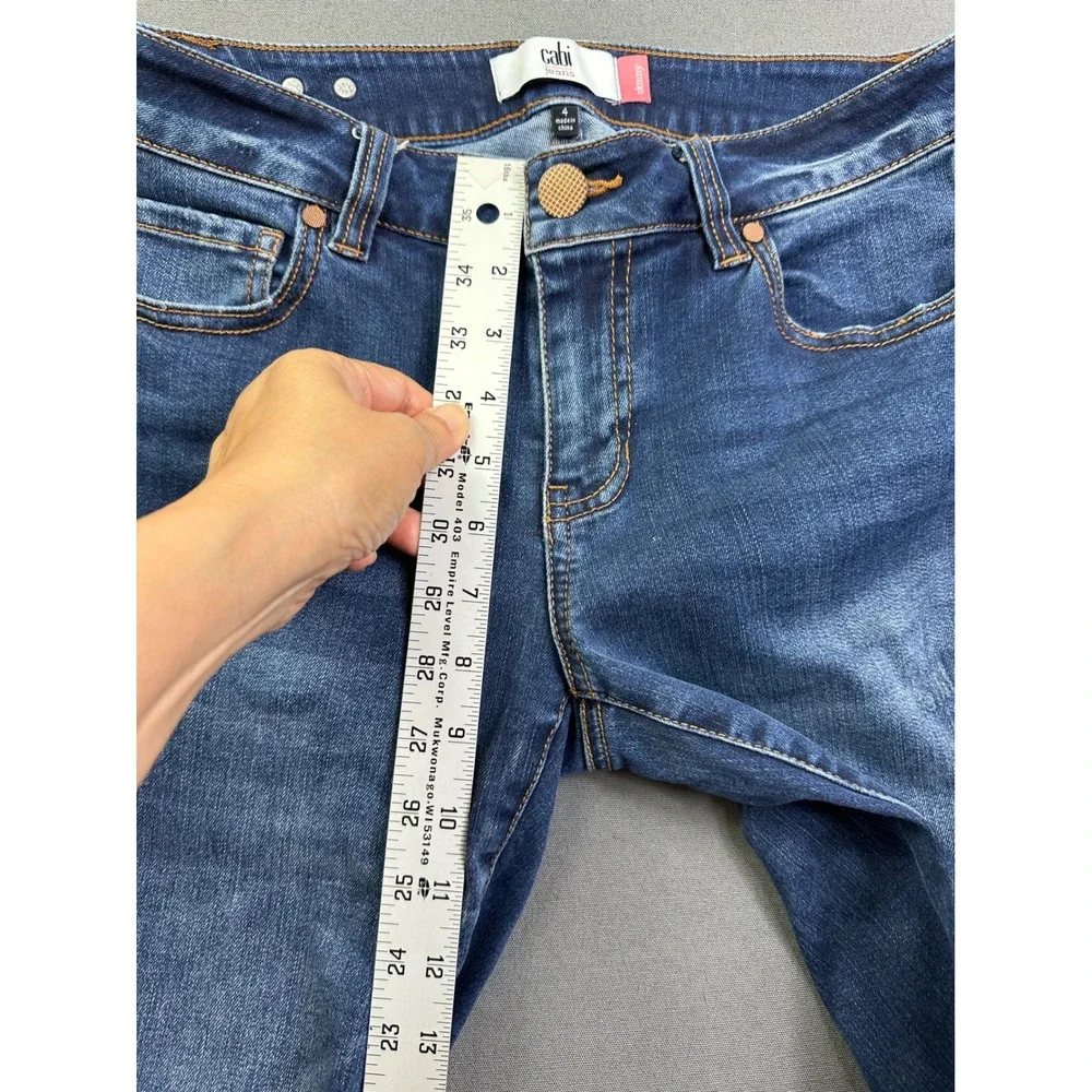 Cabi Jeans Skinny Medium Wash‎ Denim Pants Women's Size 4 Blue Slim Fit